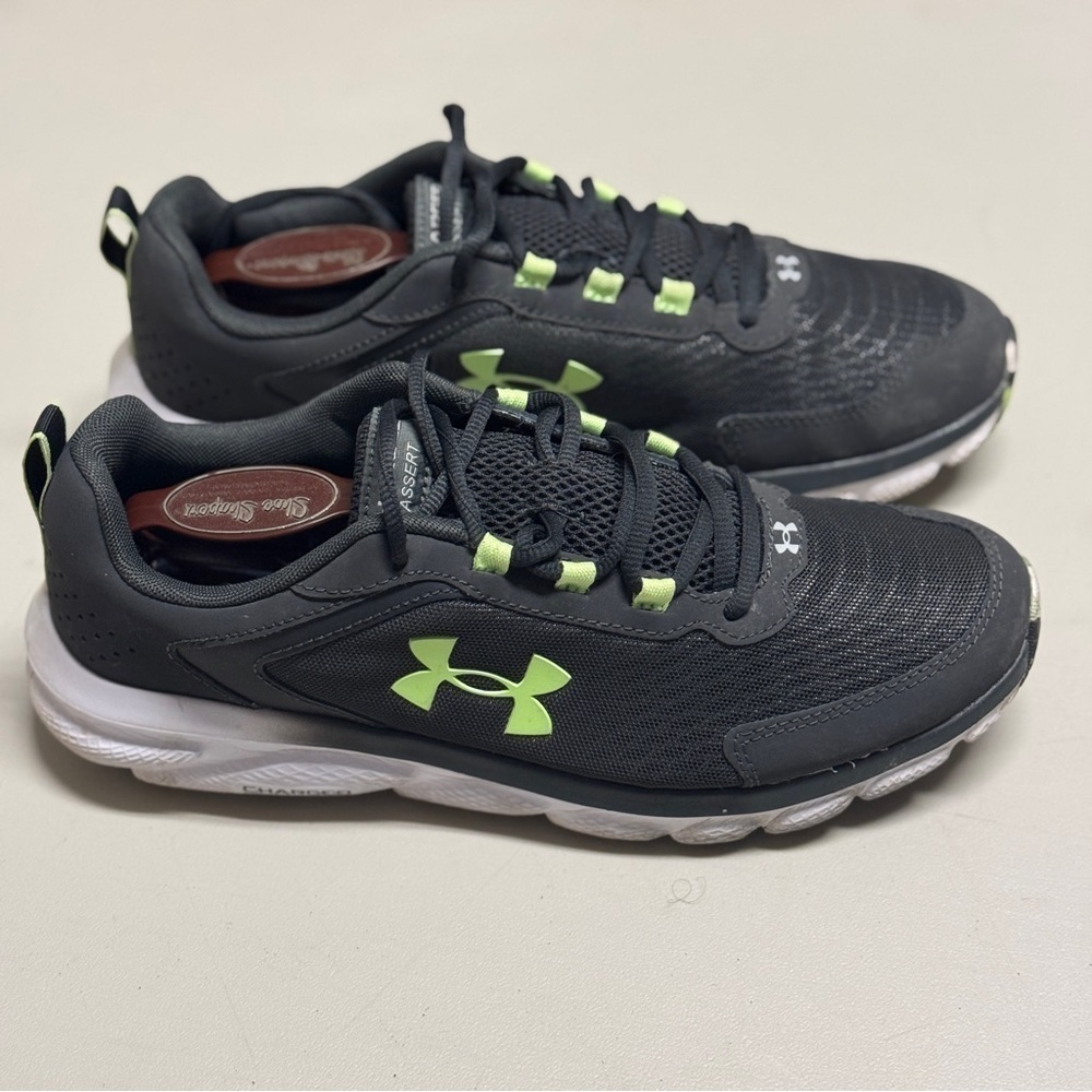 Under Armour Black and Neon Green Athletic Shoes - Picture 13 of 14